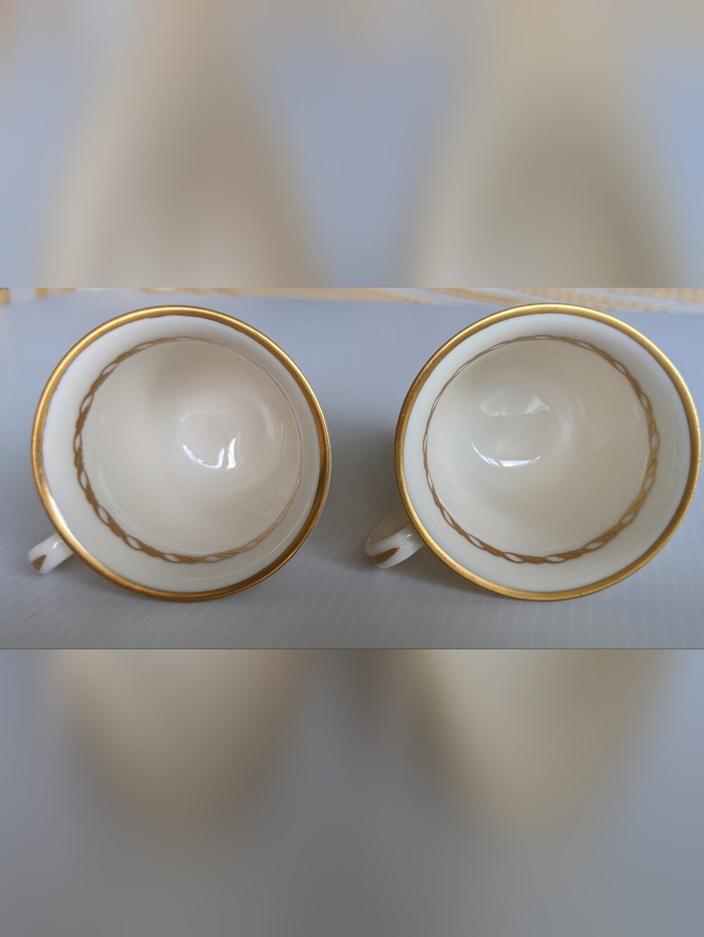 Vintage Franciscan Del Monte Demitasse Espresso Cups Set of 2 Gold Band USA - Picture 9 of 11